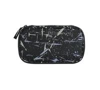 Coocazoo Mäppchen „Reflective Splash”, schwarz, Federmäppchen, großes Hauptfach, Reißverschlussfach mit Klarsichtfach im Deckel, Fach für Geodreieck, Stiftehalter, ab der 3. Klasse