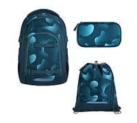 Coocazoo Mate Aqua Flow Schulrucksack Set 3tlg