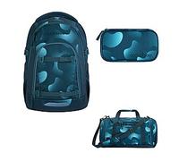 Coocazoo Mate Aqua Flow Schulrucksack Set 3tlg