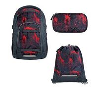 Coocazoo Mate Broken Black Schulrucksack Set 3tlg