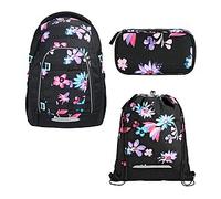 Coocazoo Mate Floral Artnight Schulrucksack Set 3tlg