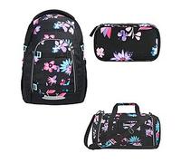 Coocazoo Mate Floral Artnight Schulrucksack Set 3tlg