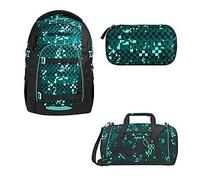 Coocazoo Mate Pixel Blox Schulrucksack Set 3tlg