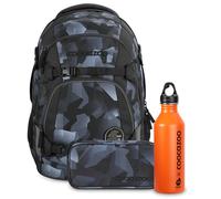 coocazoo MATE Rucksack-Set 3-tlg. MatMapEtr Grey Rocks & Orange