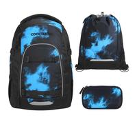coocazoo MATE Schulranzen-Set 3tlg für Mädchen und Jungen ab der 4. Klasse mit Rucksack. Schlamperetui und Sportbeutel (Mystic Clouds V2)