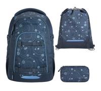 coocazoo MATE Schulranzen-Set 3tlg für Mädchen und Jungen ab der 4. Klasse mit Rucksack. Schlamperetui und Sportbeutel (Blue Orbit)