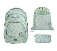 coocazoo MATE Schulranzen-Set 3tlg für Mädchen und Jungen ab der 4. Klasse mit Rucksack. Schlamperetui und Sportbeutel (Dancing Dots)