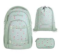 coocazoo MATE Schulranzen-Set 3tlg für Mädchen und Jungen ab der 4. Klasse mit Rucksack. Schlamperetui und Sportbeutel (Dancing Dots V2)