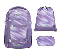 coocazoo MATE Schulranzen-Set 3tlg für Mädchen und Jungen ab der 4. Klasse mit Rucksack. Schlamperetui und Sportbeutel (Arctic Lights)