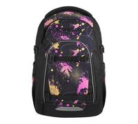 coocazoo Mate Schulrucksack „Colour Drift”, schwarz, ergonomischer & anpassbarer Tornister, höhen- & größenverstellbar, mit Brustgurt & Hüftgurt, ab der 3. Klasse
