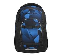 Coocazoo MATE Schulrucksack „Electric Ice”, schwarz-blau, ergonomischer & anpassbarer Tornister, höhen- & größenverstellbar, mit Brustgurt & Hüftgurt, ab der 3. Klasse
