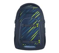 coocazoo Mate Schulrucksack „Fast Lime”, schwarz-blau, ergonomischer & anpassbarer Tornister, höhen- & größenverstellbar, mit Brustgurt & Hüftgurt, ab der 3. Klasse