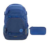 coocazoo MATE Schulrucksack-Set 2tlg inkl. Schlamperbox (All Blue)