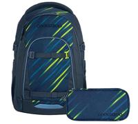 Coocazoo Mate Schulrucksack Set 2tlg. inkl Schlamperbox (Fast Lime)