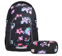 Coocazoo Mate Schulrucksack Set 2tlg. inkl Schlamperbox (Floral Artnight)