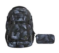 coocazoo MATE Schulrucksack-Set 2tlg inkl. Schlamperbox (Grey Rocks)