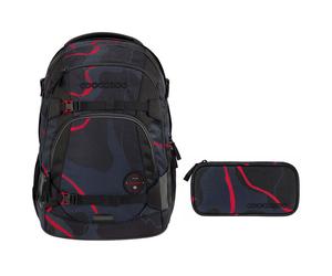 coocazoo MATE Schulrucksack-Set 2tlg Lava Lines
