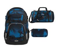 coocazoo MATE Schulrucksack-Set 3tlg inkl. Sporttasche und Schlamperbox (Electric Ice)