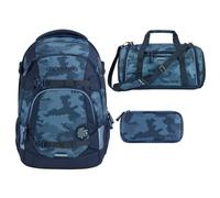 coocazoo MATE Schulrucksack-Set 3tlg inkl. Sporttasche und Schlamperbox (Geometric Sky)