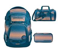 coocazoo MATE Schulrucksack-Set 3tlg inkl. Sporttasche und Schlamperbox (Pacific Tribes)