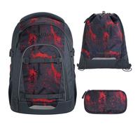 coocazoo MATE Schulrucksack-Set 3tlg mit TB Broken Black