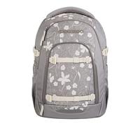 coocazoo Mate Schulrucksack „Vanilla Bloom”, grau, ergonomischer & anpassbarer Tornister, höhen- & größenverstellbar, mit Brustgurt & Hüftgurt, ab der 3. Klasse