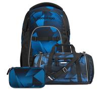 Southbag coocazoo Mate Schulrucksack-Set 3tlg inkl. Schlamperbox und Sporttasche (Electric Ice V2)