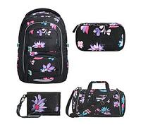 Coocazoo Porter Floral Artnight Schulrucksack Set 4tlg