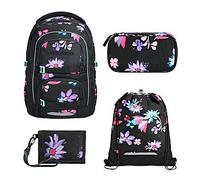 Coocazoo Porter Floral Artnight Schulrucksack Set 4tlg