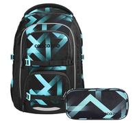 Coocazoo Porter Laser Lights Schulrucksack Set 2tlg. inlk. Schlamperbox (Laser Lights)