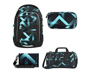 Coocazoo Porter Laser Lights Schulrucksack Set 4tlg