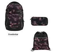 Coocazoo PORTER Pink Illusion 3tlg Schulrucksack Set
