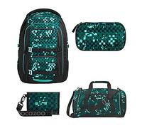 Coocazoo Porter Pixel Blox Schulrucksack Set 4tlg