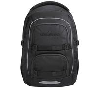 Coocazoo PORTER Schulrucksack „Black Coal”, schwarz, ergonomischer & anpassbarer Tornister, höhen- & größenverstellbar, mit Brustgurt & Hüftgurt, ab der 3. Klasse