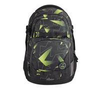 coocazoo Schulrucksack Porter, Lime Flash, schwarz-gelb, ergonomischer & anpassbarer Tornister, höhen- & größenverstellbar, mit Brustgurt & Hüftgurt, leicht & individuell, ab der 3. Klasse