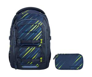coocazoo PORTER Schulrucksack-Set 2tlg Fast Lime