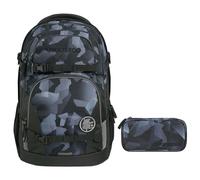 coocazoo PORTER Schulrucksack-Set 2tlg Grey Rocks