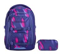 coocazoo PORTER Schulrucksack-Set 2tlg inkl. Schlamperbox (Aurora Glow)