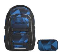 coocazoo PORTER Schulrucksack-Set 2tlg inkl. Schlamperbox (Electric Ice V2)