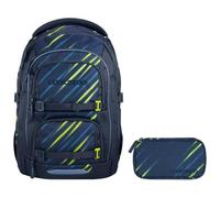 coocazoo PORTER Schulrucksack-Set 2tlg inkl. Schlamperbox (Fast Lime)