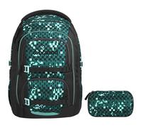 coocazoo PORTER Schulrucksack-Set 2tlg Pixel Blox V2