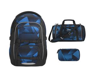 coocazoo PORTER Schulrucksack-Set 3tlg Electric Ice V2