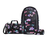 Coocazoo Porter Schulrucksack Set 3tlg. inkl. Sporttasche (Floral Artnight)