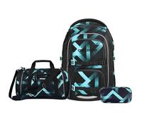 Coocazoo Porter Schulrucksack Set 3tlg. inkl. Sporttasche (Laser Lights)