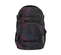coocazoo - Rucksack MATE, Lava Lines schwarz/rot, 30 LITER