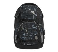 coocazoo Schulrucksack Mate „Reflective Splash”,schwarz-grau, reflektierend, ergonomischer & anpassbarer Tornister, höhen- & größenverstellbar, mit Brustgurt & Hüftgurt, ab der 3. Klasse