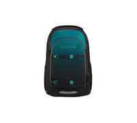 coocazoo Schulrucksack Every „Teal Shadows“, schwarz-blau, ergonomischer & anpassbarer Tornister, höhenverstellbar, mit Brustgurt & Hüftgurt, ab der 3. Klasse