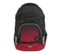 coocazoo Schulrucksack Mate „Blazing Fire”, schwarz-rot, ergonomischer & anpassbarer Tornister, höhen- & größenverstellbar, mit Brustgurt & Hüftgurt, ab der 3. Klasse