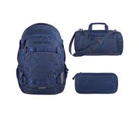 Coocazoo Schulrucksack MATE Blue Motion 3 tlg.