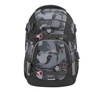 Coocazoo Schulrucksack MATE „Bubble Brush”, grau-rosa, ergonomischer & anpassbarer Tornister, höhen- & größenverstellbar, mit Brustgurt & Hüftgurt, ab der 3. Klasse